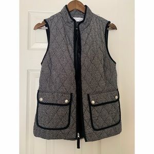 Black & White puffer vest